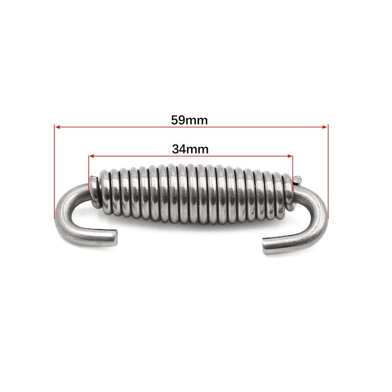 sourcing map 2 Piece Motorcycle Stainless Steel Silencer Exhaust Pipe