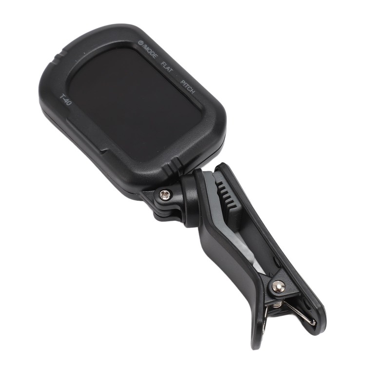 Clip On Guitar Tuner Black LCD Display A0 27.5Hz to