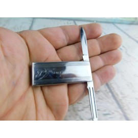 Atama Vtg Atama Italy Space Conditioning Inc. Money Clip Pocket Knife Nail File