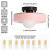 GloMuse Flush Mount Ceiling Light Bedroom Glass Light Modern Pink