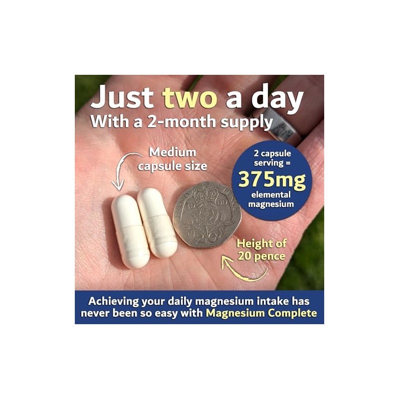Magnesium Complete 8-in-1 | Pure 375mg Elemental Magnesium Per 2