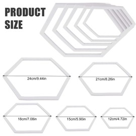 PEUTIER 5pcs Aquarium Floating Plant Corral, Foam Fish Feeding Rings Hexagon Fish Tank Food Ring for Keeping Floating Plants in Place (White)