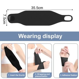 KUMSODE Wrist Bandages, Pack of 2 Wrist Support Bandages, Wrist Bandages, Gym, Suitable for Sports and Fitness, Housework (Black), black, One size fits all