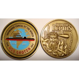 USS GROTON SSN-694 NAVY SUBMARINE CHALLENGE COIN