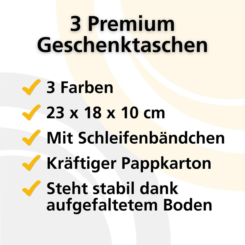 HEKU Sacchetti regalo premium "Baby" in pastello, 3 pezzi, 23