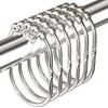 MENGJINGO 12PCS Wide Shower Curtain Hooks Rings, Rust Proof Stainless