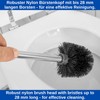 Premium Toilet Brush Set, 2 Pieces, in Black, Stainless Steel