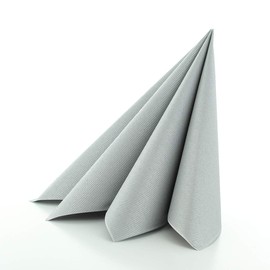 Sovie Home Linclass® Airlaid Napkin 40 x 40 cm Absorbent and Stable Ideal for Weddings and Parties Silver Pack of 12