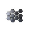 Splash Cascade 1" Hexagon Mosaic Tile (Black, Sample)