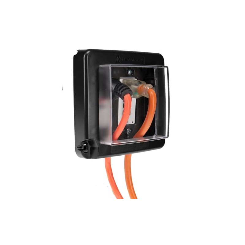 Intermatic WP7200BL Low-Profile In-Use Weatherproof Cover, Black - Durable Outdoor