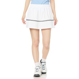 Cox Sportif Women's Skort, Tennis, Sweat Absorbent, Quick Drying, Denim-Style, Stretch, UV Protection, UPF 50+, ITF/JTA Certified, white