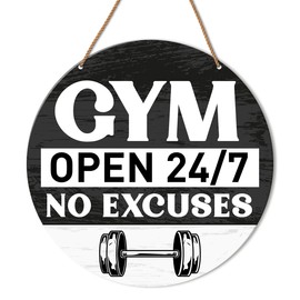 HSNBT Gym Signs Wall Decor, Home Gym Motivational Wall Decor Gym Hanging Signs Decorations for Fitness Workout Room Gift for Woman Man Gym Enthusiast