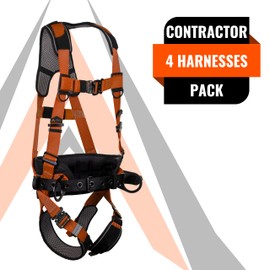 Malta Dynamics Warthog Comfort MAXX Construction Harness with Removable Belt, Side D-Rings and Thick Padding, OSHA/ANSI Compliant, XXLarge