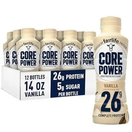 Fairlife Core Power Protein Shake Vanilla 26g Bottle 14oz 12 Pack - Energizing Drink with Protein for Daily Focused Energy - Beverage Sport - Flavor: Vanilla