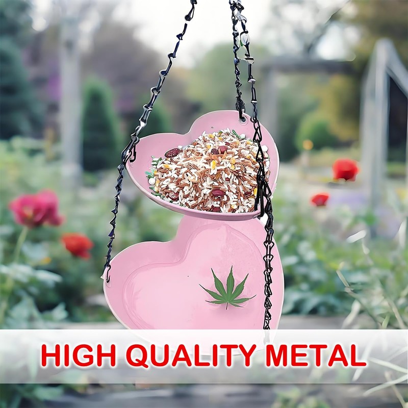 Outdoor Hanging Double-Layer Bird Feeder, Outdoor Hanging Bird Bathtub, Double-Layer