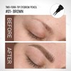 KYDA 2 Pcs Microblading Liquid Eyebrow with 2-fork Tip, Tinted