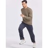 PINSPARK Men Crewneck Sweatshirt Lightweight Long Sleeve Running Sweat Shirts