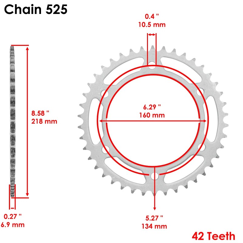 Honda Red Drive Chain And Sprocket Kit for Honda CBR600RA