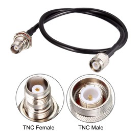uxcell RG58 RF Coaxial Cable TNC Male to TNC Female Pigtail Jumper Cable 50 Ohm 20 Inch