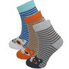 3 Pairs of Cat Printed Ankle Socks - Unisex Cat