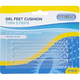 Heel2Toe 851025 Gel Feet Cushion Thin Strips | Clear | 4pcs