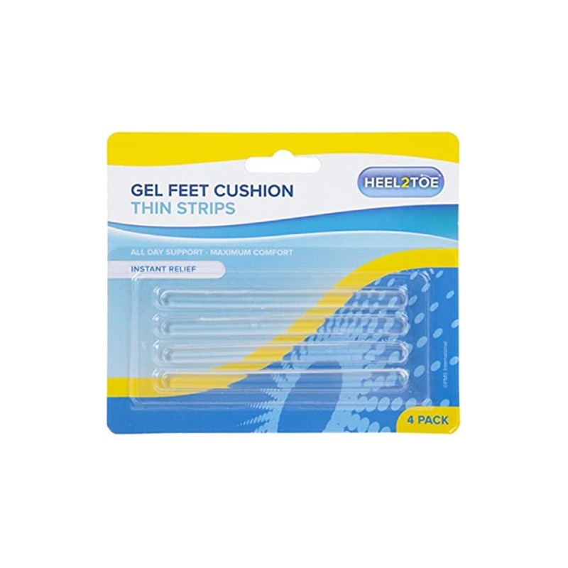 Heel2Toe 851025 Gel Feet Cushion Thin Strips | Clear |