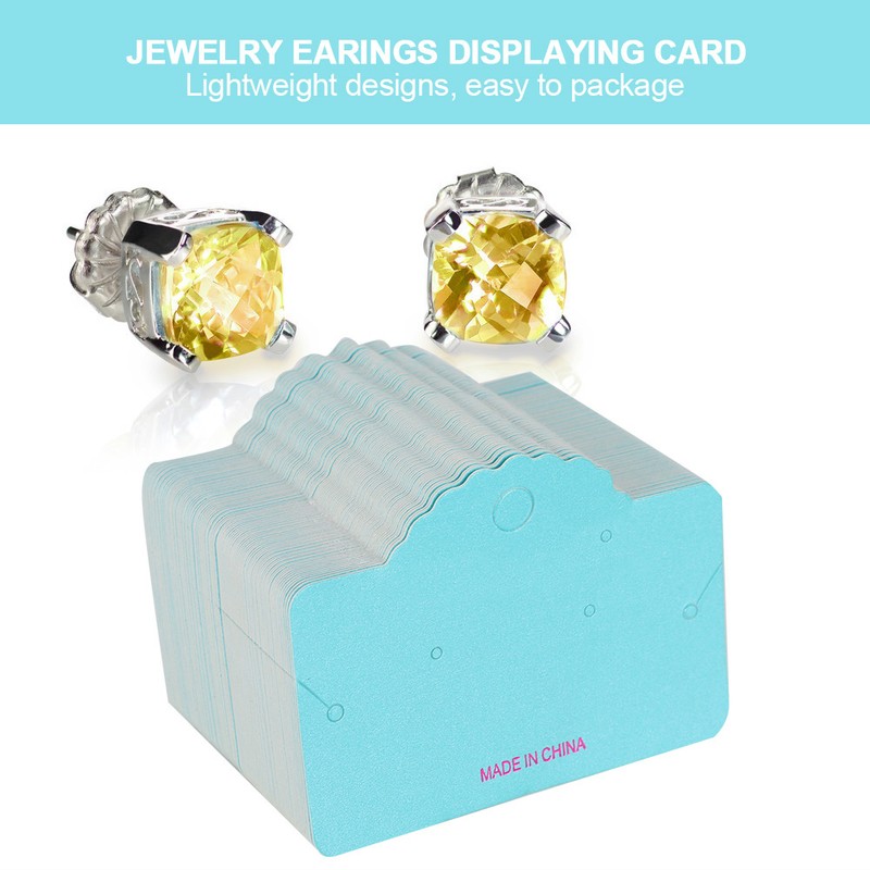 100pcs Blue DIY Jewelry Earring Ear Studs Hanging Display Hang