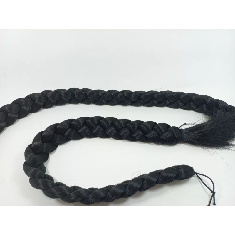Bootleg Par De Trenzas Cabello Sintético 55 Cm Color Negro