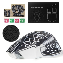 immoenuc Mouse Grip Tape Stickers for Razer Basilisk V3 / Basilisk V3 Pro Mouse Anti Slip Skin Self-Adhesive,Pre-Cut,Sweat-Resistant Game Mouse Accessories(Black)