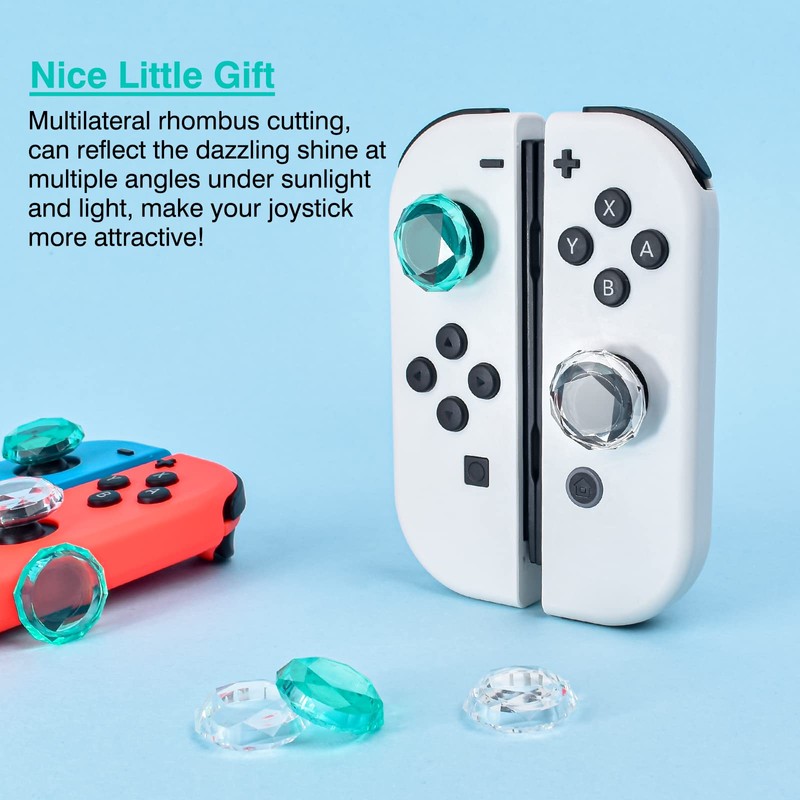 DLseego Diamond 3D Thumb Grips Caps Design for Switch &