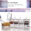 Clear Seasoning Box, 5 Pieces Clear Seasoning Storage Container for