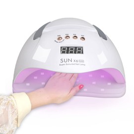 Lámpara de Uñas para Esmalte de Gel, Lámpara de Uñas de 220W, UV LED Lámpara de Uñas Fototerapia de Uñas Máquina, Pantalla LCD, 45 Luces, Luz de Uñas para Esmalte de Gel con 4 Ajustes de Temporizador para Manicura/Pedicura Arte de Uñas en El Hogar