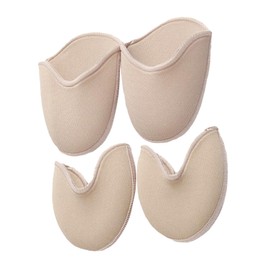 Healeved 2 Pairs Breathable Toe Pads for Pointe Shoes Soft Toe Protectors for Ballet Dance Wear Forefoot Wraps for Performance Light Brown