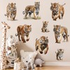 AM AMAONM Removable 3D Nature Jungle Wild Animals Wall Stickers
