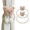 Magnetic Curtain Tie Backs Buckles Little Bear, 2 Pieces