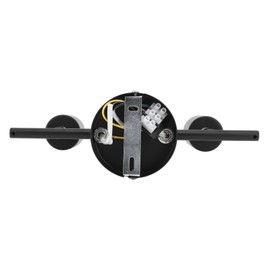 Soporte de Luz de Riel de Techo de Montaje Empotrado Portalámparas Ajustable Giratorio de 2 Luces para Bombillas LED E27