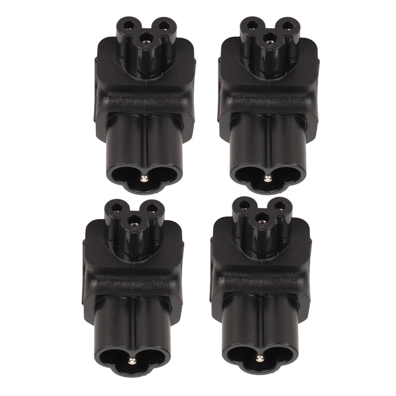 4PCS IEC320 C6 to IEC320 C5 Power Adapter Plug and