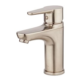 Pfister Pfirst Modern Bathroom Sink Faucet, Single Handle, Single-Hole, Brushed Nickel Finish, LG142060K