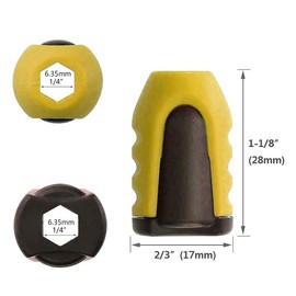 Mesee 3 pieces magnetic ring, screwdriver magnetic ring, powerful magnetic ring, full screwdriver head, removable magnetic steel for 6.35 mm screwdriver bits, electric hand tool accessories