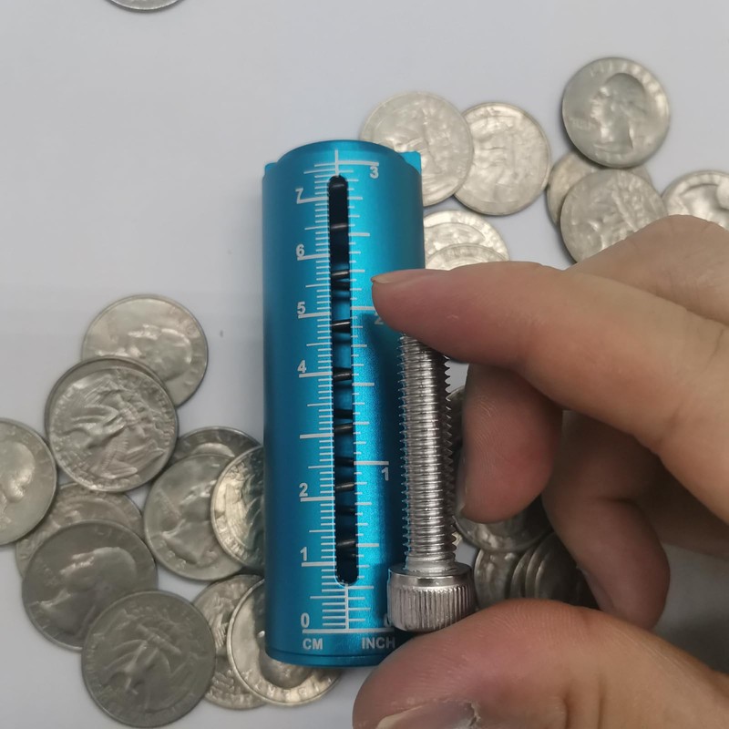 Pool Metal Aluminum Quarter Coin Holder, Spring Loaded, 33 Coin