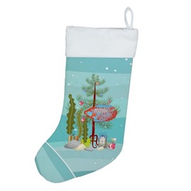 Caroline's Treasures Dwarf Gourami Merry StockingStocking Pet Shop Animals Christmas Stocking