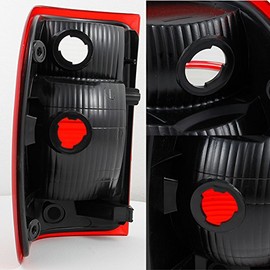 AKKON - For Ford Ranger Pickup Truck Red Clear Lens Rear Tail Light Brake Lamps Replacement Left + Right Pair