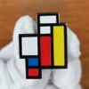 Art Brooch Geometric Painting Badge Abstract Painting Art Enamel Pin