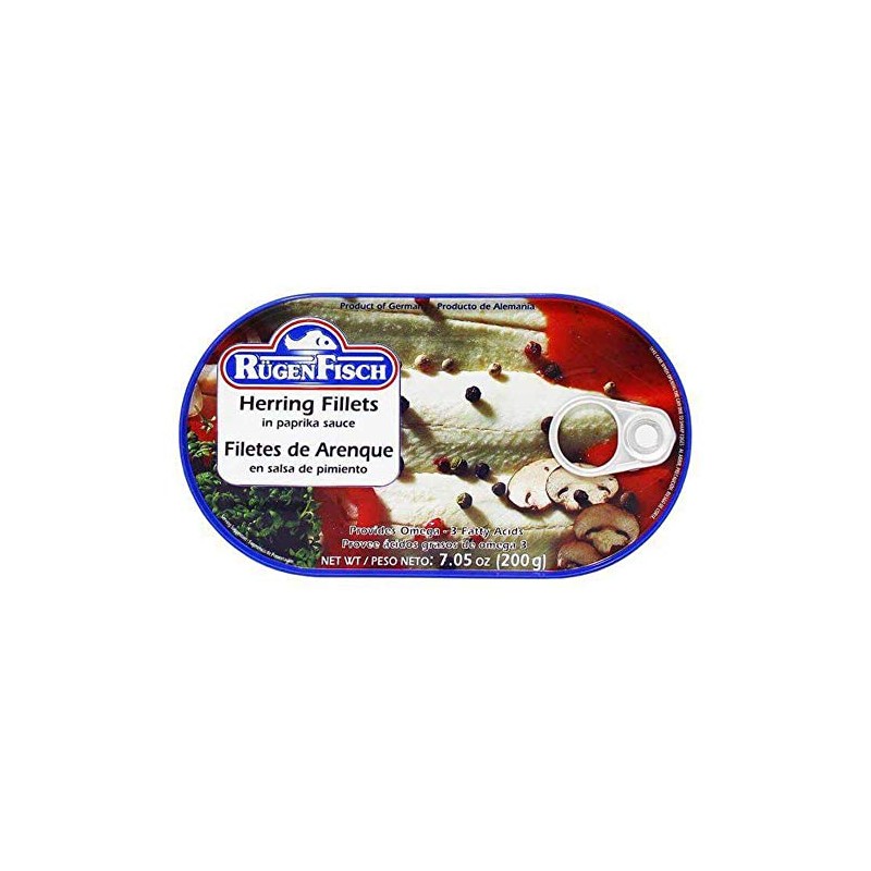 RügenFisch Herring Fillets in Paprika Sauce, 7.05 Ounce