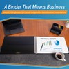 11x17 Binder, Acrylic Fixed 3-Post Landscape Document Organizer. Elegant Black