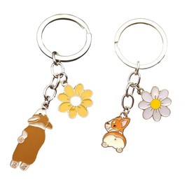 sailorsunny Friendship Couple Womens Keychains Cute Charm Anime Bag Charm Enamel Charm Pendant Corgi Anime Key Chains For Couples (corgi-2)