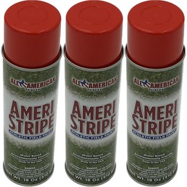 Ameri-Stripe Red Athletic Field Paint - (3) Three Can Pack 18 oz. of Paint per Can