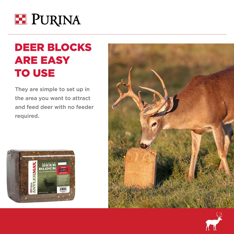 Purina Purina AntlerMax | Water-Resistant Deer Feed Block | Diet-Enrichment