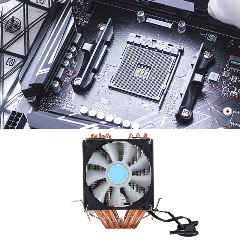 CPU Cooling Fan 6 Pure Copper Mute Heat Dissipation Computer