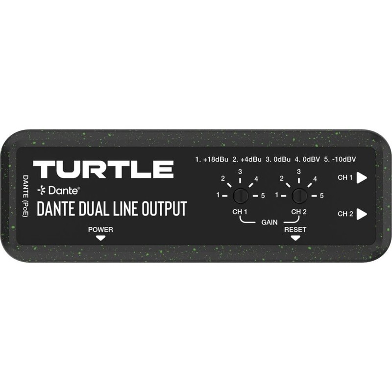 Turtle AV Dual-Channel Dante to Analog Euroblock Line Output Adapter